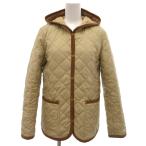  Aigle AIGLE с хлопком жакет капот S стеганое полотно кнопка-застежка Logo вышивка бежевый чай Brown /KB #ECF006 женский 