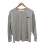  The North Face прекрасный товар длинный рукав задний квадратное Logo чай L/S Back Square Logo Tee long T L серый Logo принт /TL