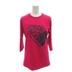  The North Face THE NORTH FACE прекрасный товар футболка cut and sewn L розовый Logo принт 7 минут рукав NTW3472X /TL #ECG007 женский 