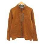  Colombia Columbia вязаный жакет блузон Zip выше Logo L чай Brown /JS #ECG007 мужской 