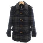  Tommy Hilfiger TOMMY HILFIGER полупальто "даффл коут" S кривошип кнопка средний длина tartan в клетку с капюшоном . многоцветный /YF