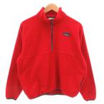 L e рубин nL.L.BEAN флис жакет блузон половина Zip длинный рукав красный красный /FF #ECG007 мужской 
