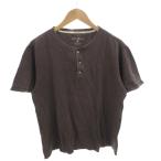  Eddie Bauer EDDIE BAUER футболка cut and sewn M серый короткий рукав вафля ткань застежка с планкой одноцветный /TL #ECF007 мужской 