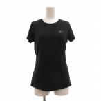  Nike NIKE Dri-FIT футболка M чёрный черный одноцветный раунд шея короткий рукав /SX #ECF007 женский 