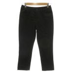  L ELLE прекрасный товар укороченные брюки Sabrina pants тугой чистый .XS чёрный черный /OB #ECF008 женский 
