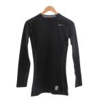  Nike NIKE компрессионная одежда футболка undo шея длинный рукав одноцветный M чёрный черный /SX #ECF008 мужской 