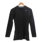  Nike NIKE компрессионная одежда футболка одноцветный раунд шея длинный рукав M чёрный черный /SX #ECF008 мужской 