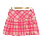  Puma PUMA юбка в складку Golf одежда в клетку мини длина L розовый /NU #ECF008 женский 