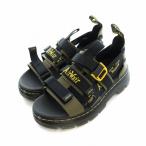ドクターマーチン DR.MARTENS ペアソン pearson II サンダル ストラップ 厚底 ロゴ ベルクロ US6 24cm 黒 ブラック カーキ