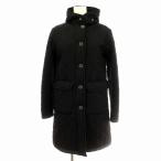  Macintosh MACKINTOSH Британия производства с хлопком стеганое пальто обратная сторона боа капот пальто 34 чёрный черный 