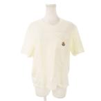 モンクレール MONCLER 24SS Tシャツ カットソー ラウンドネック 半袖 胸ポケット ロゴ XS ベージュ /MN5 ■GY19 メンズ