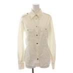 イヴサンローランリヴゴーシュ YVES SAINT LAURENT rive gauche シャツ ブラウス 長袖 F36 白 128197-YI043 /YM ■MT ■GY35 レディース