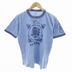 トイズマッコイ TOYS McCOY Tシャツ シービー SEABEES 工兵隊 ロゴ プリント 半袖 L 青 ブルー /HO□ 0425 ■GY12 メンズ