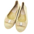  Salvatore Ferragamo плоская обувь эспадрильи jute vala лента Logo большой размер 8 25cm бежевый /AH1