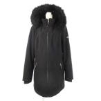  Tommy Hilfiger TOMMY HILFIGER с хлопком пальто средний длина f-ti Zip выше Logo внутри сторона боа мех M чёрный черный 