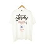ステューシー STUSSY Tシャツ 半袖 ワールドツアー プリント ロゴ オーバーサイズ XL 白 ホワイト /AH18 ■GY01 メンズ