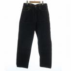 EVISU ダブルニー デニムパンツ ジーンズ ストレート 水牛パッチ セルビッチ カモメ ペイント W33 L35 L インディゴ 紺 2513