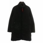 プラダスポーツ PRADA SPORT 中綿コート アウター ナイロン ロング ハイネック ジップアップ 48 L 黒 ブラック SGV294