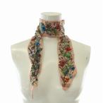 クリスチャンディオール Christian Dior ミッツァ スカーフ 絹 シルク 花柄 フラワー 総柄 ロゴ ピンク 15MIF106I611