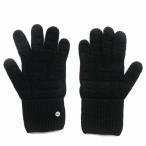 ショッピングHERMES エルメス HERMES 手袋 グローブ ニット 五本指 ウール 模様編み セリエボタン M 黒 ブラック /XZ ■OH ■GY03 レディース