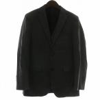 BURBERRY BLACK LABEL スーツ テーラードジャケット ベスト 2点セット ウール シルク混 シングル ストライプ 90-74-165 36R S グレー