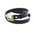  BVLGARY BVLGARI ремень пряжка Logo кожа Gold металлические принадлежности чёрный черный #GY19 /MQ мужской 