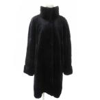 tualahi kai nenTUA RAHIKAINEN меховое пальто длинный длина воротник-стойка стриженая норка мех S фиолетовый лиловый /AO3 #GY44