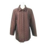  Leilian Leilian стеганная куртка с хлопком отложной воротник Zip выше ремень 9 чай Brown бордо /AH10 #GY44 женский 