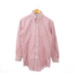  Brooks Brothers BROOKS BROTHERS кнопка down рубашка рубашка Y рубашка длинный рукав полоса 14.5-31 красный красный #GY44 мужской 