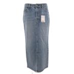 ショッピングused 未使用品 ミューズ ドゥーズィエム クラス MUSE de Deuxieme Classe 24SSデニム スリット スカート ロング USED加工 38 ブルー 青