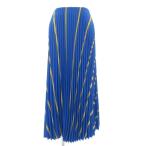 ショッピングマリメッコ 未使用品 マリメッコ marimekko タグ付き Myy Puhveli プゥヴェリ プリーツ イージー スカート フレア ロング 総柄 L 青 ブルー