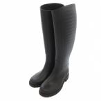 ボッテガヴェネタ BOTTEGA VENETA イントレチャート レインブーツ ラバーシューズ 長靴 36 黒 ブラック /UO ■GY19 レディース