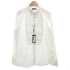 未使用品 ドルチェ&ガッバーナ ドルガバ DOLCE&GABBANA タグ付き ゴールドライン GOLD ワイシャツ ドレスシャツ ピンタック 43 白