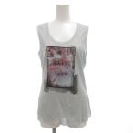 未使用品 ドルチェ&ガッバーナ ドルガバ DOLCE&GABBANA タグ付き タンクトップ カットソー 40 フォトプリント イタリア製 グレー /GV