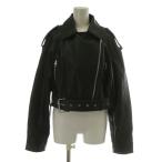 ショッピングzara ザラ ZARA ライダースジャケット バイカージャケット アウター ダブル フェイクレザー ジップアップ M 黒 ブラック 4749/726/800