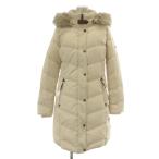 未使用品 LAUREN RALPH LAUREN ダウンコート アウター ロング フード フェイクファー ジップアップ ロゴ XS 白 24658