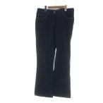 フェンディ FENDI デニムパンツ ジップフライ フレア ロゴ ステッチ インディゴ 青 ブルー ■GY19 /MQ レディース
