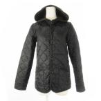 ラベンハム LAVENHAM キルティングジャケット フーディ 中綿 パイピング 36 S 黒 ブラック /CK17 ■GY12 レディース