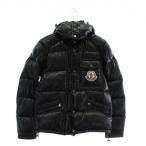 モンクレール MONCLER K2 DOWN JACKET ダウンジャケット アウター ナイロン フード ロゴ ワッペン 0 S 黒 ブラック 41303/50/68950
