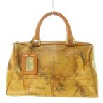  Prima Classe PRIMA CLASSE Mini сумка "Boston bag" PVC кожа кожа карта мира рисунок ID очарование чай Brown /CK32 #GY01 женский 