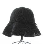 ヘレンカミンスキー HELEN KAMINSKI ハット 麦わら帽子 ラフィア リボン紐 黒 ブラック /XZ ■GY19 レディース