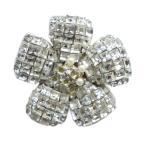 FOXEY BROOCH FLEUR ピンブローチ アクセサリー フェイクパール 花 ラインストーン シルバー色 ■GY19 /MQ レディース