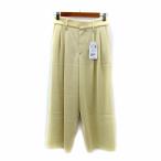  Adam et Rope Adam et Rope' 22SS слаксы брюки широкий брюки длинный длина 36 S желтый желтый /SY6 #GY19 женский 