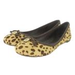  Tory Burch TORY BURCH CHELSEA BALLET PRINT HAIRCALF балетки - lako лента Leopard леопардовая расцветка 6.5 23.5cm чай Brown 