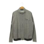 フレッドペリー FRED PERRY ブルゾン シャツジャケット ダブルジップ チェック XL 黒 ブラック スタンドカラー 長袖 F2198 /AH26