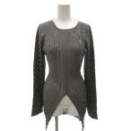 ショッピングchloe クロエ CHLOE 18AW ニット セーター スパンコール スリット 総柄 長袖 S グレー /FF ■GY19