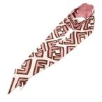 フェンディ FENDI ラッピー リボンスカーフ ボウタイ ズッカ柄 ピンク /JS ☆AA★ ■GY19 レディース