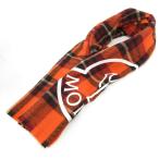 モンクレール MONCLER マフラー ストール ロゴ チェック柄 オレンジ /JS ☆AA★ ■GY19 メンズ