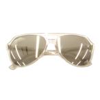 ドルチェ&ガッバーナ ドルガバ DOLCE&GABBANA サングラス 61□15-145 アイウェア 度無し ティアドロップ クリア 鏡面 グレー /AE