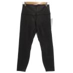  не использовался товар Lulu лимон Align High Rise Pant 25 Shine леггинсы брюки высокий талия глянец чувство M чёрный черный /YJ #GY19 женский 